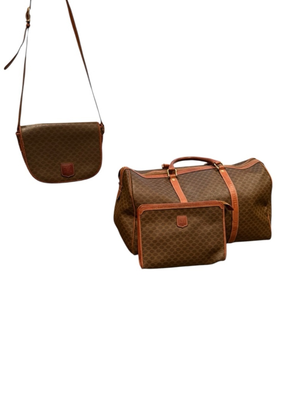 Celine bundle deal. Brown Crossbody & Duffle Travel Bag Set - Picture 1 of 11